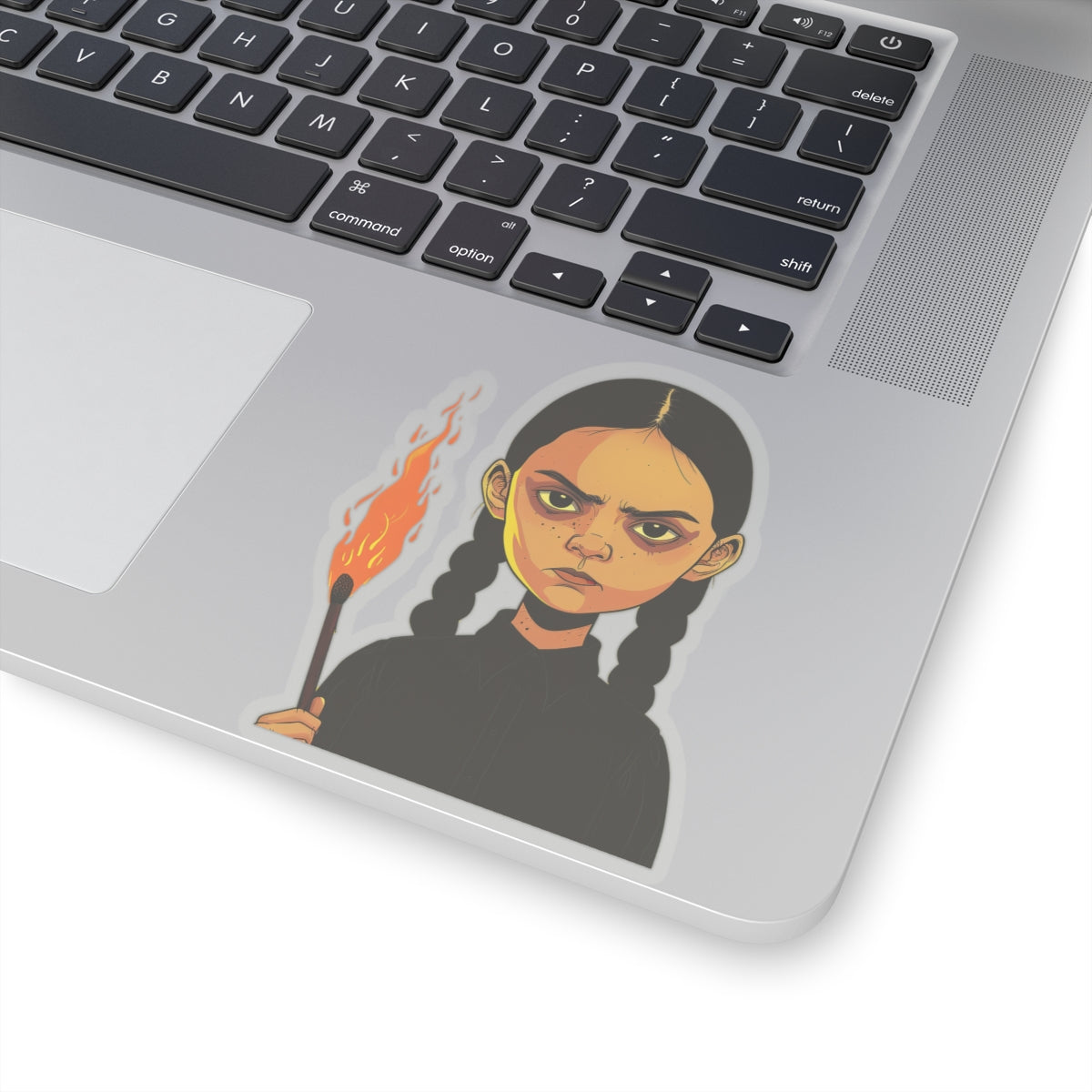 Girl playing fire Kiss-Cut Sticker