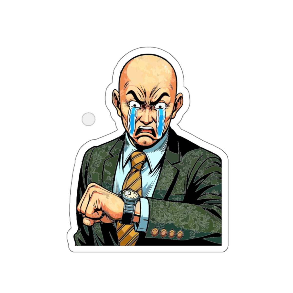 Angry Teacher when you are late Kiss-Cut Stickers