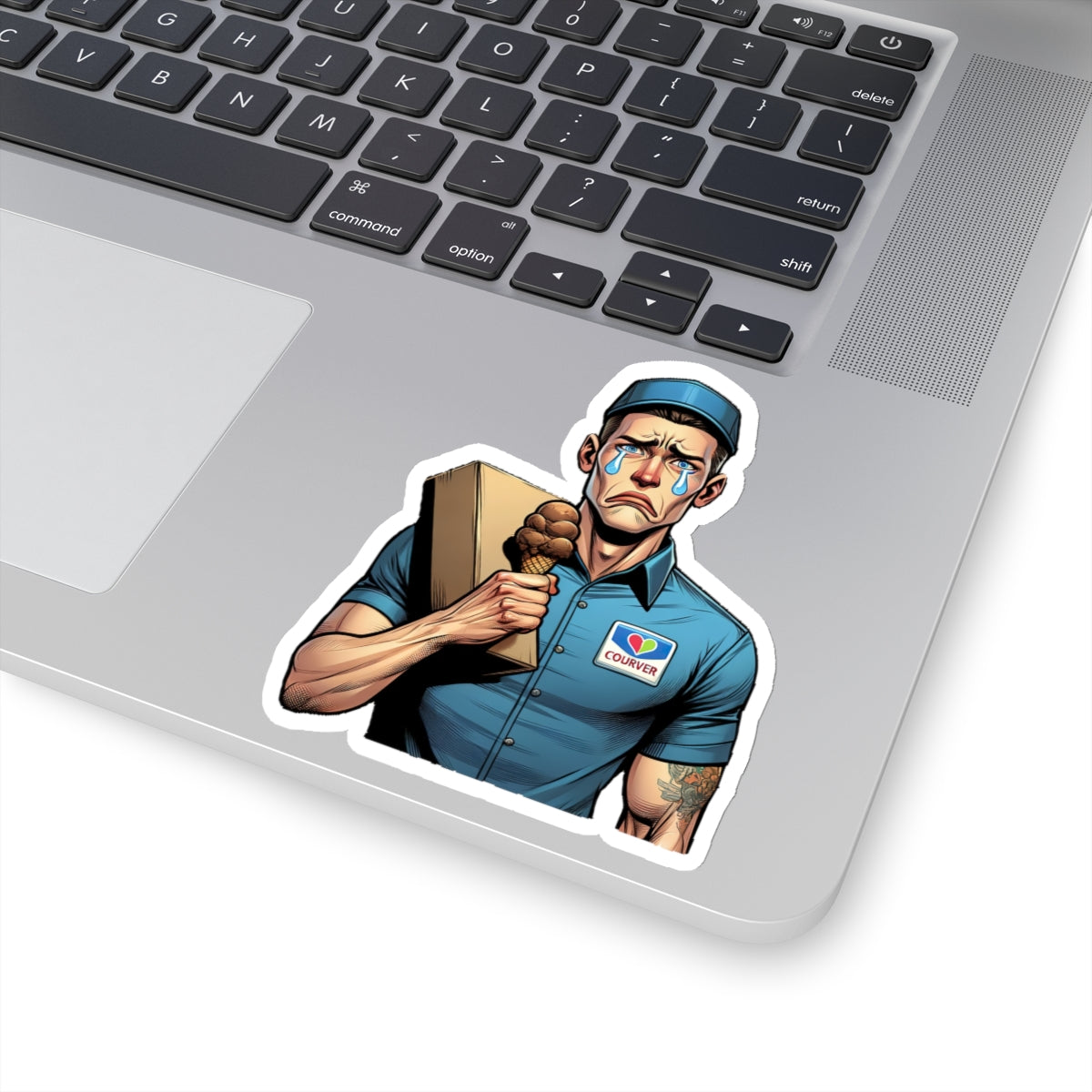Ice Cream Delay be like Kiss-Cut Sticker