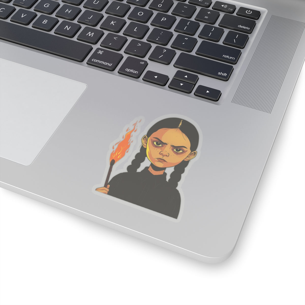 Girl playing fire Kiss-Cut Sticker