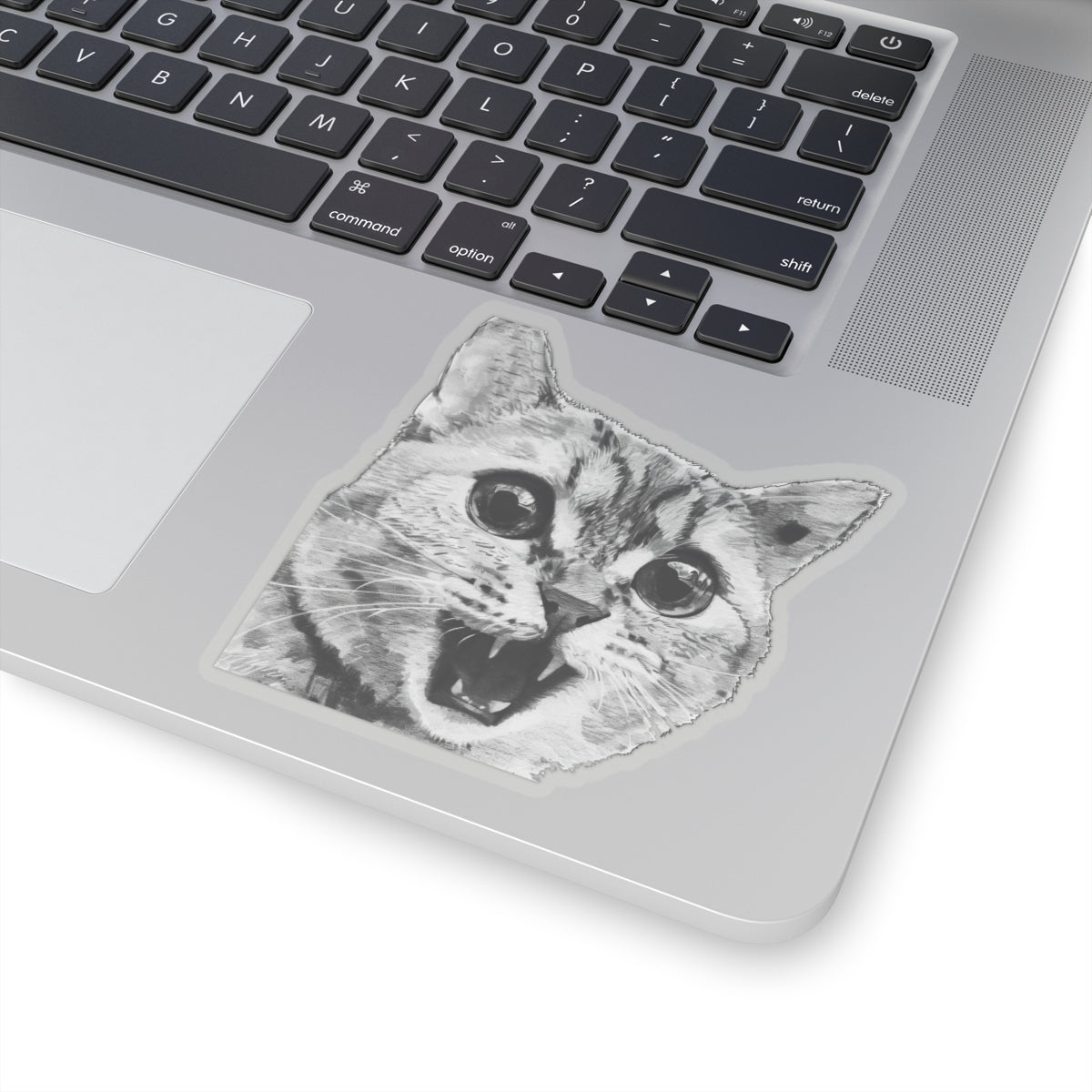 Angry cat Kiss-Cut Sticker