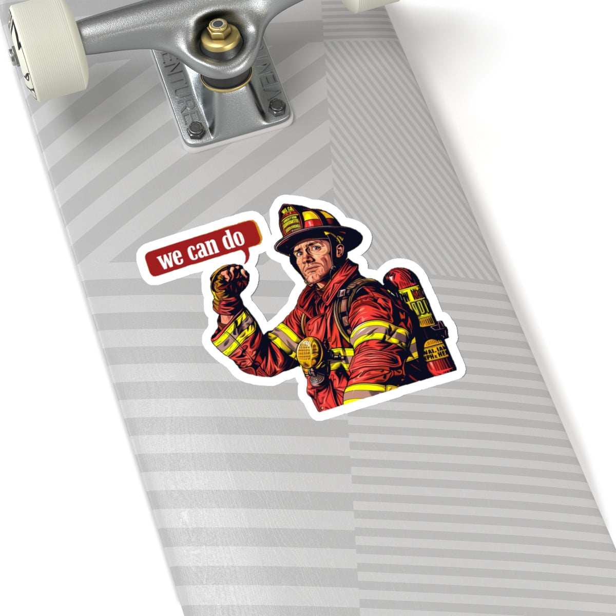 Fire fighter we can do Kiss-Cut Sticker