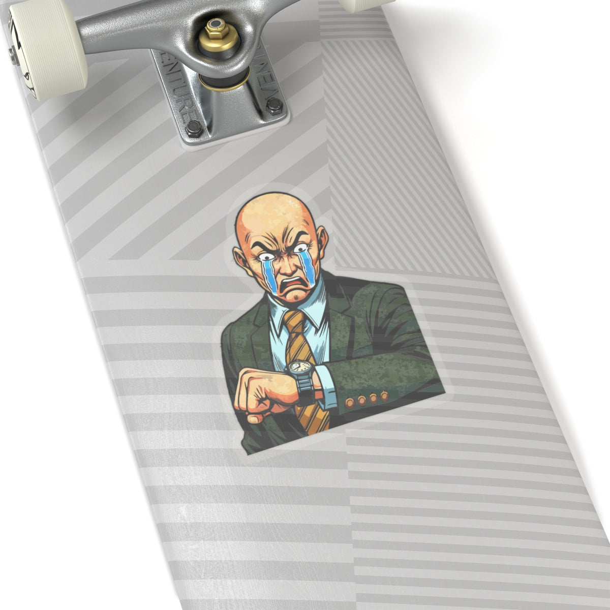 Angry Teacher when you are late Kiss-Cut Stickers