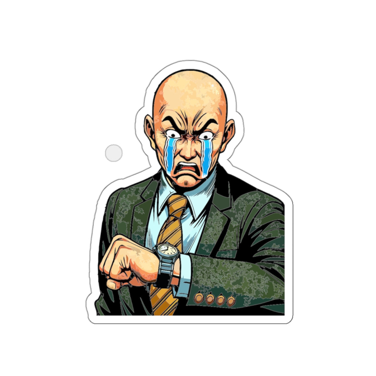 Angry Teacher when you are late Kiss-Cut Stickers