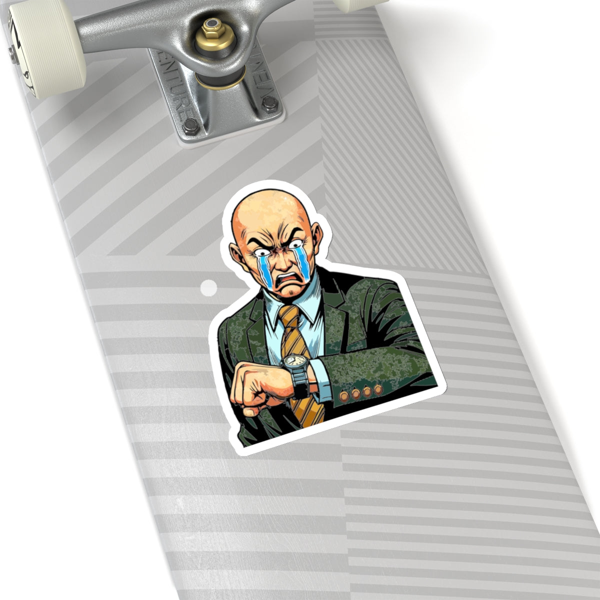 Angry Teacher when you are late Kiss-Cut Stickers